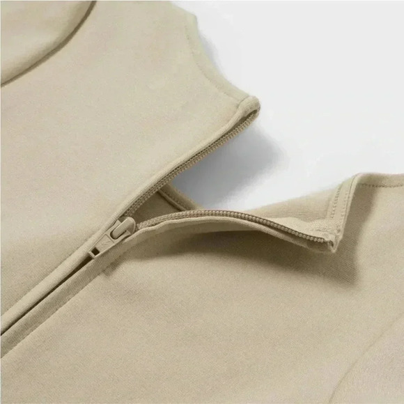 4/$25 NWT Cat & Jack Short Sleeve Uniform Knit Jumper Dress Khaki Sz M 7-8 - Picture 3 of 8